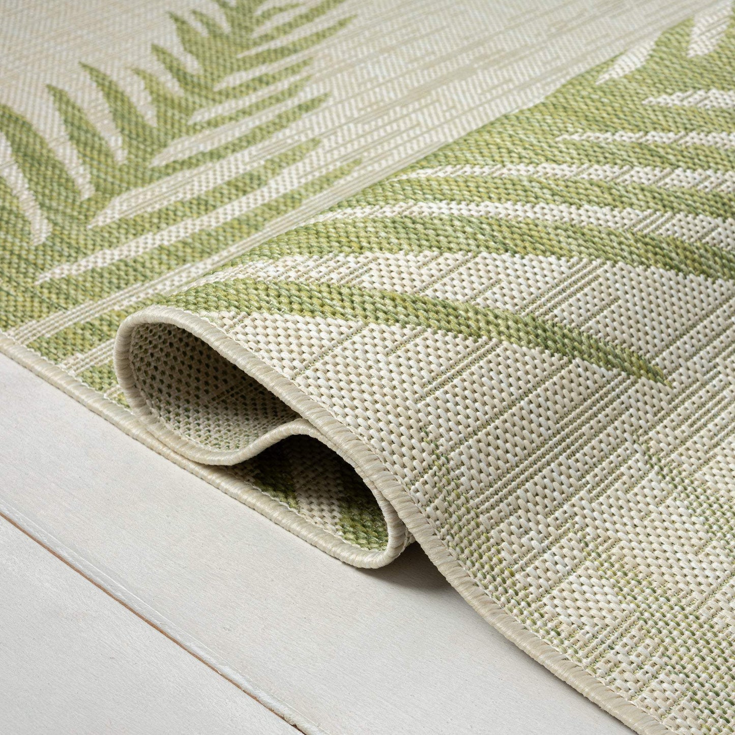 5' X 7' Beige Floral Indoor Outdoor Area Rug - Homeroots - Flyclothing LLC