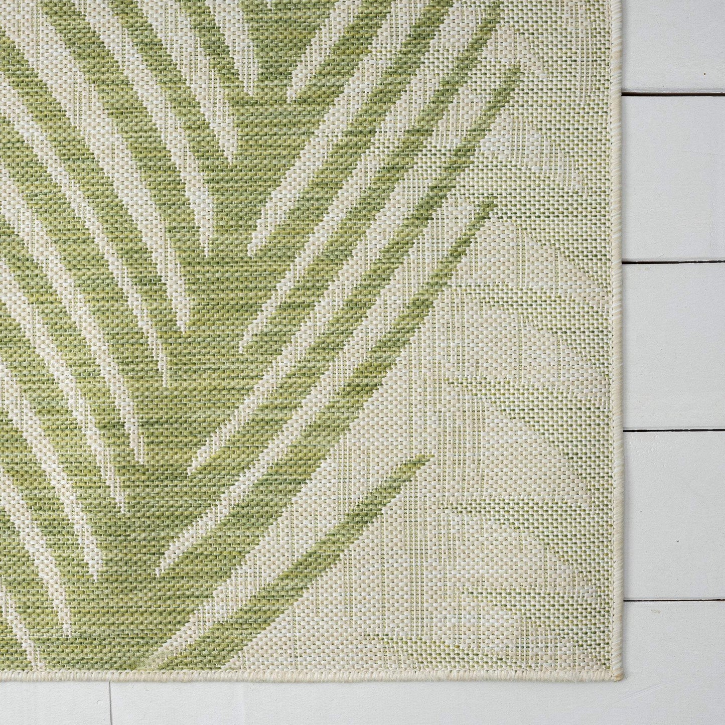 8' X 9' Beige Floral Indoor Outdoor Area Rug - Homeroots - Flyclothing LLC