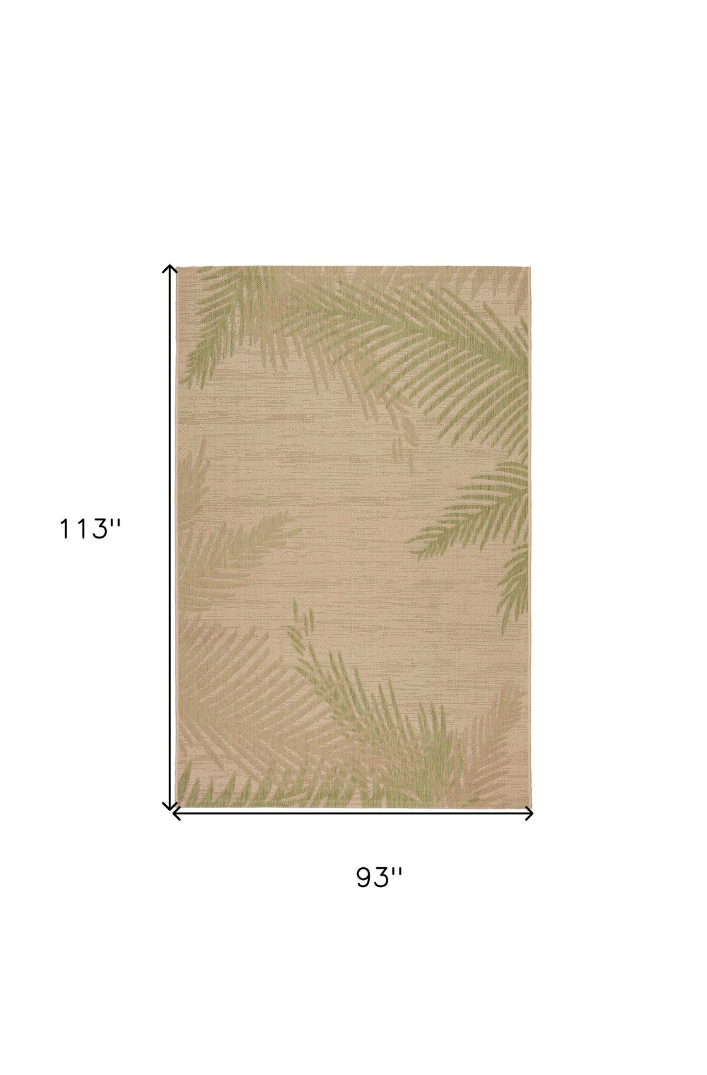 8' X 9' Beige Floral Indoor Outdoor Area Rug - Homeroots - Flyclothing LLC