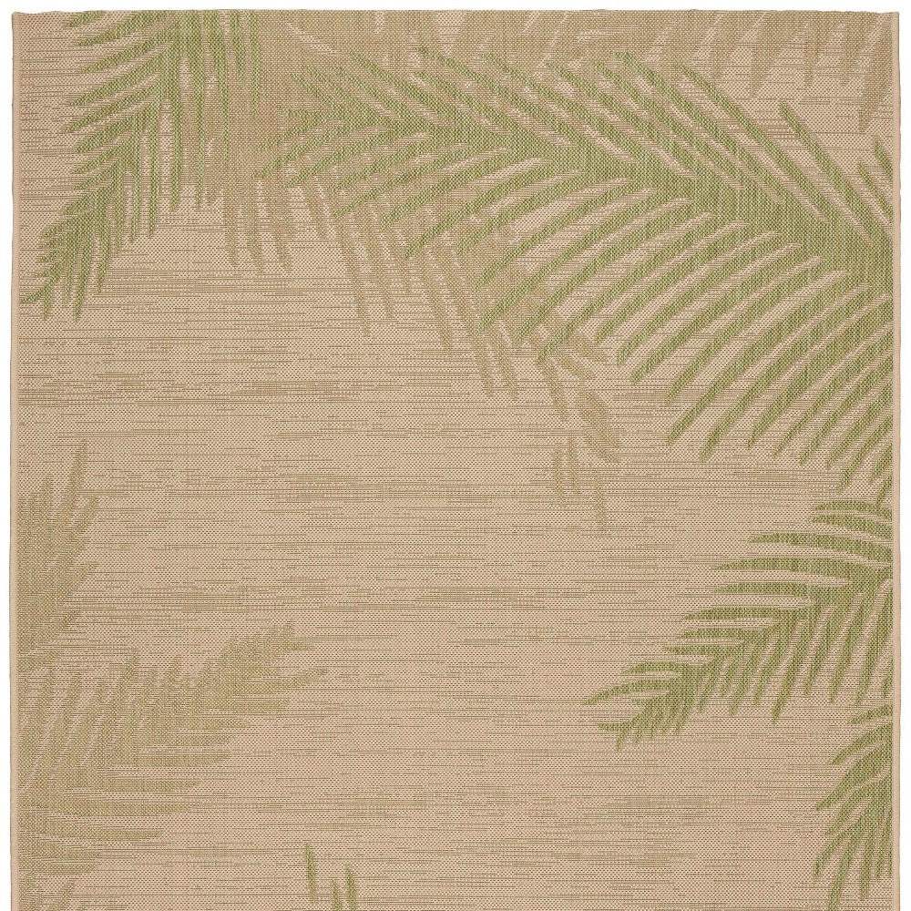 8' X 9' Beige Floral Indoor Outdoor Area Rug - Homeroots - Flyclothing LLC
