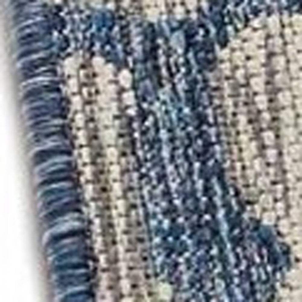 8' X 9' Blue And Gray Indoor Outdoor Area Rug - Homeroots - Flyclothing LLC