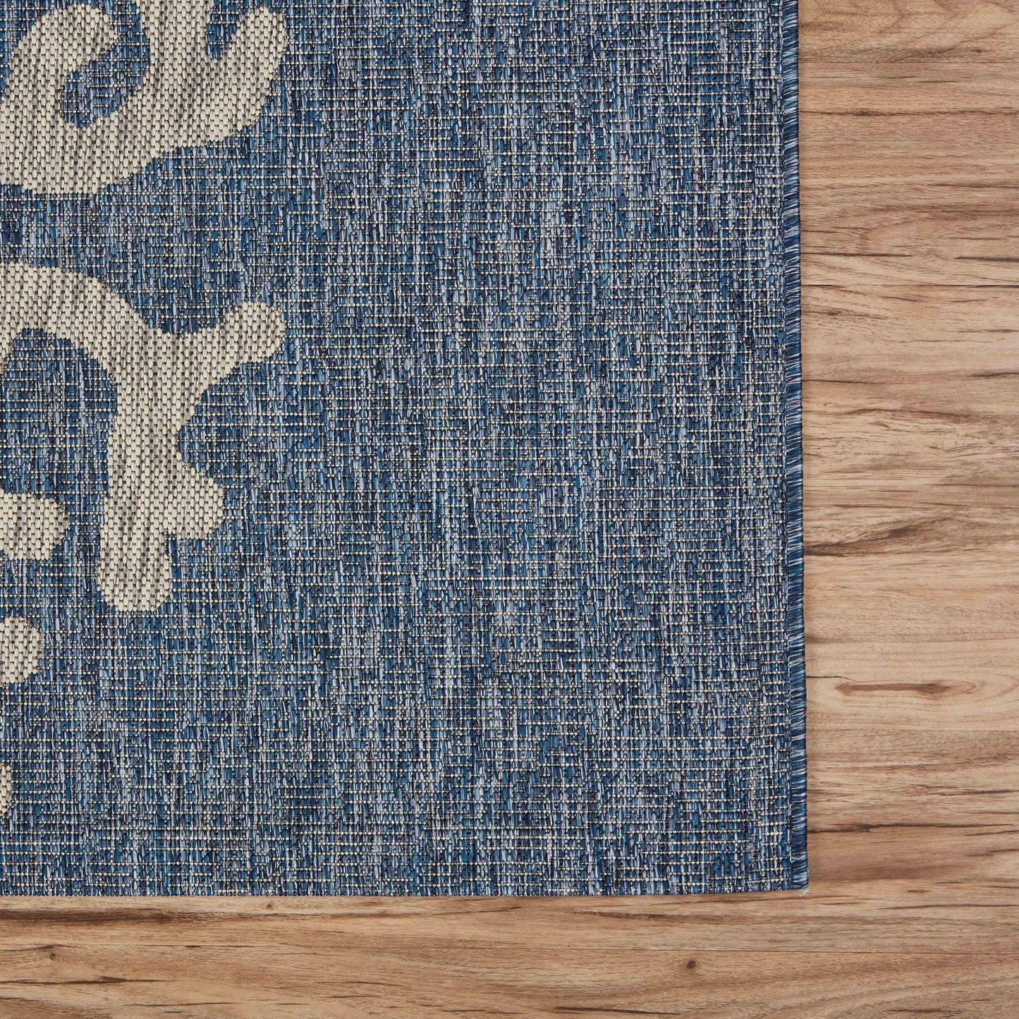 8' X 9' Blue And Gray Indoor Outdoor Area Rug - Homeroots - Flyclothing LLC