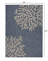 8' X 9' Blue And Gray Indoor Outdoor Area Rug - Homeroots - Flyclothing LLC