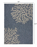 8' X 9' Blue And Gray Indoor Outdoor Area Rug - Homeroots - Flyclothing LLC