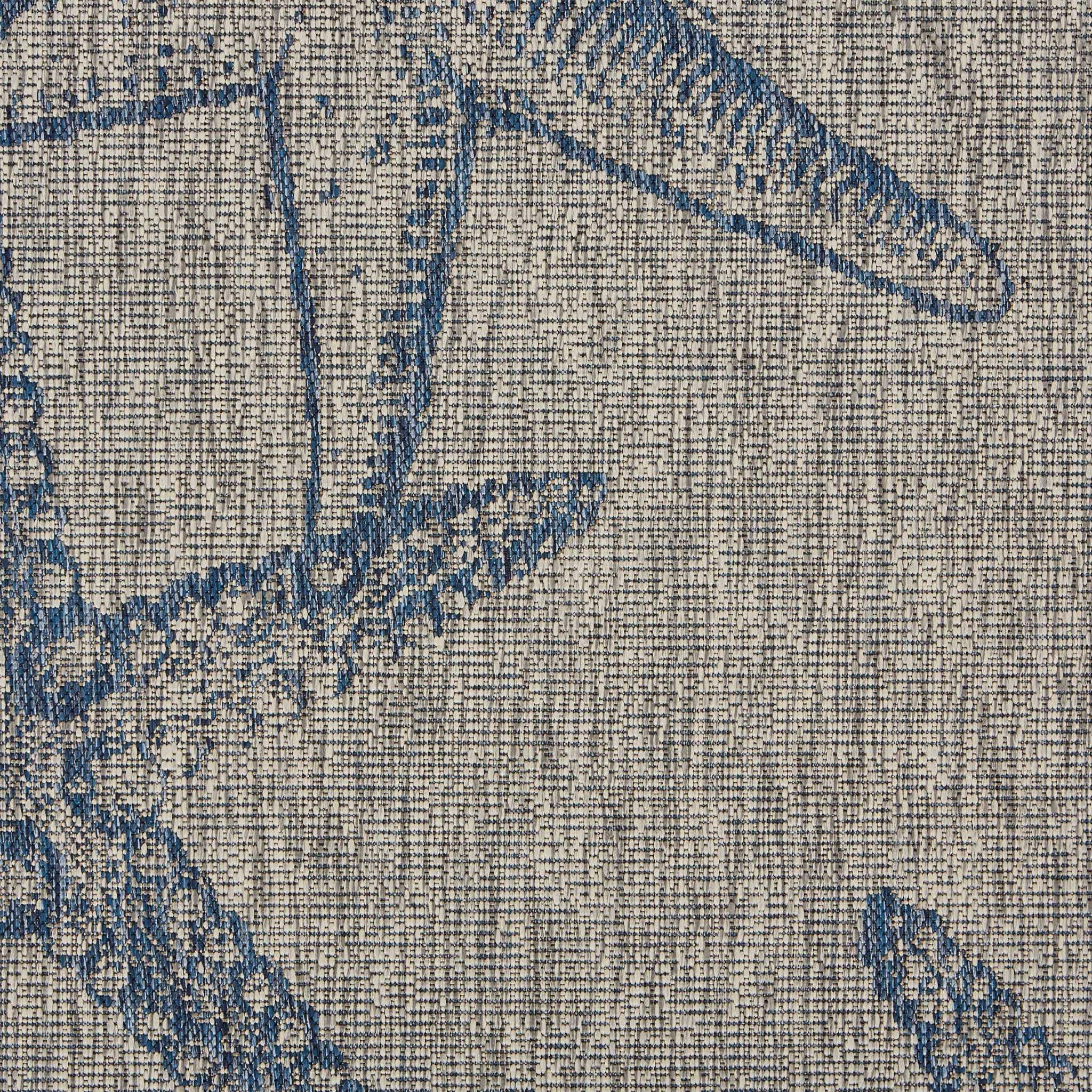 5' X 7' Blue And Gray Indoor Outdoor Area Rug - Homeroots - Flyclothing LLC