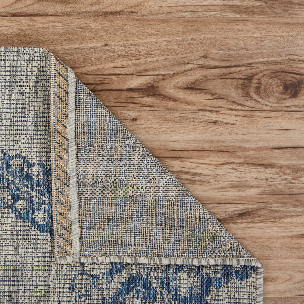 5' X 7' Blue And Gray Indoor Outdoor Area Rug - Homeroots - Flyclothing LLC