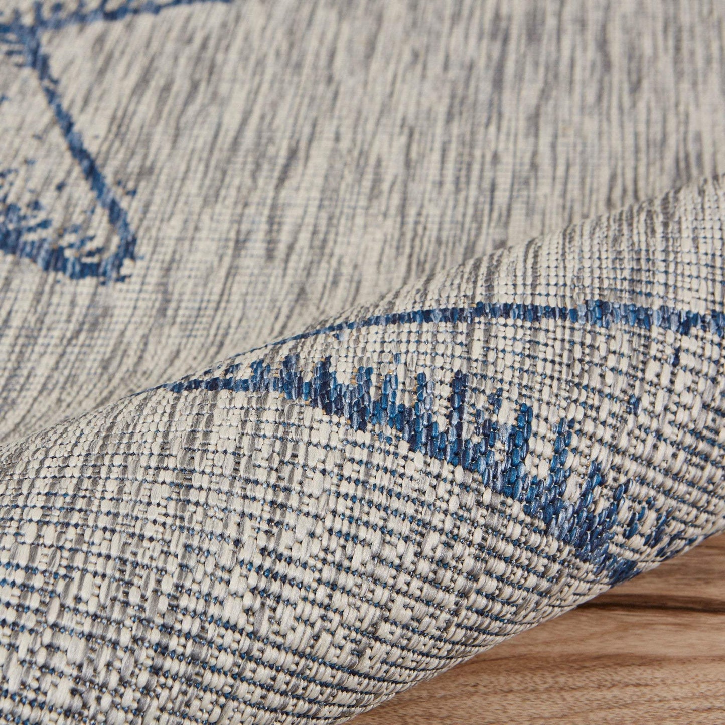 5' X 7' Blue And Gray Indoor Outdoor Area Rug - Homeroots - Flyclothing LLC