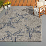 5' X 7' Blue And Gray Indoor Outdoor Area Rug - Homeroots - Flyclothing LLC