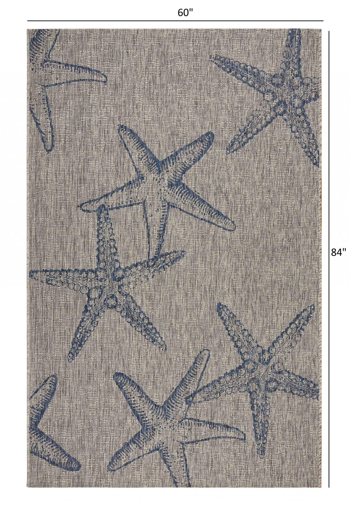 5' X 7' Blue And Gray Indoor Outdoor Area Rug - Homeroots - Flyclothing LLC