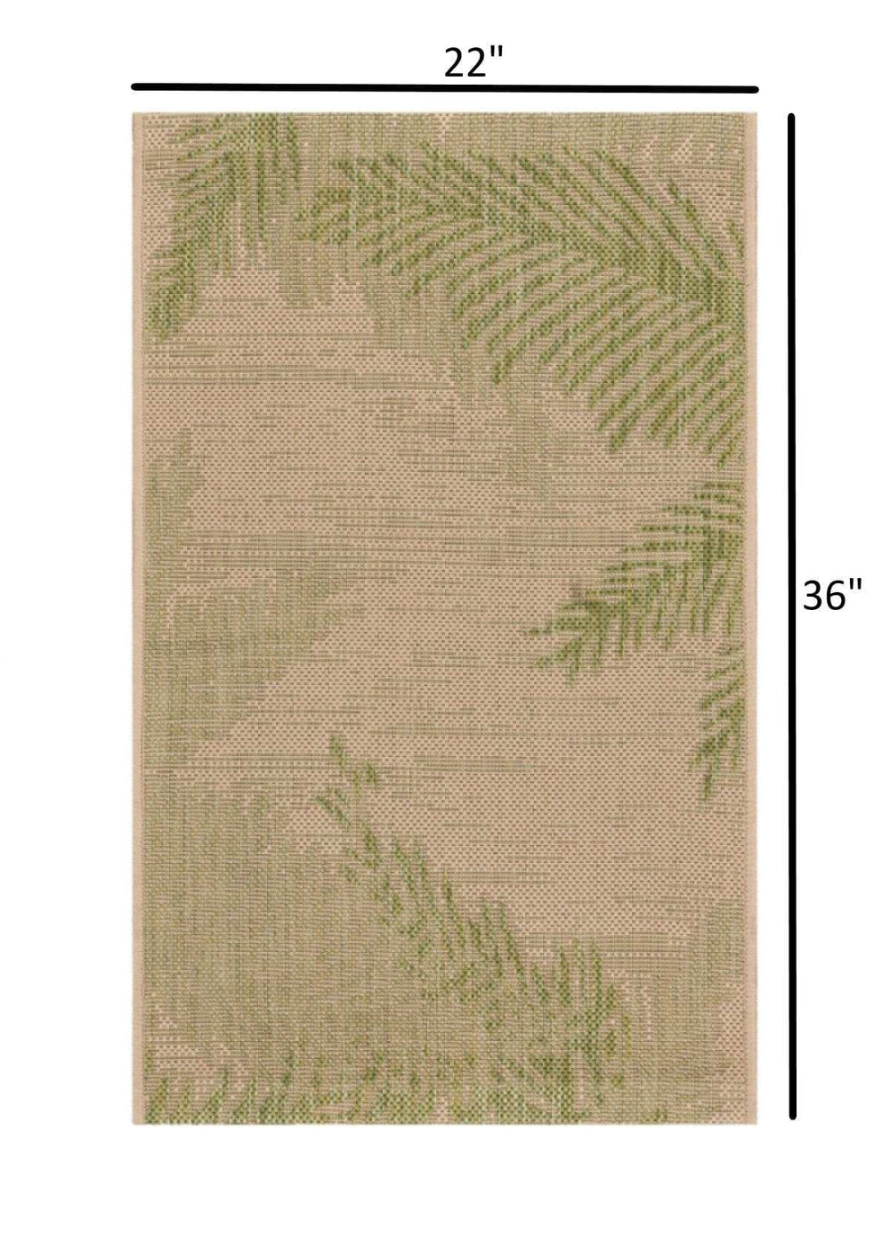 2' X 3' Beige Floral Indoor Outdoor Area Rug - Homeroots - Flyclothing LLC