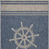 8' X 9' Blue And Gray Indoor Outdoor Area Rug - Homeroots - Flyclothing LLC