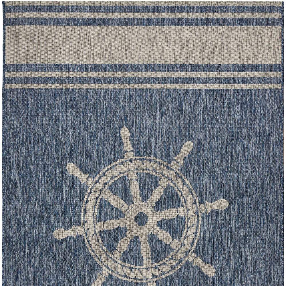 8' X 9' Blue And Gray Indoor Outdoor Area Rug - Homeroots - Flyclothing LLC
