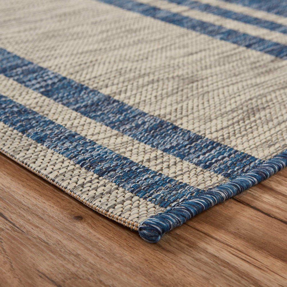 8' X 9' Blue And Gray Indoor Outdoor Area Rug - Homeroots - Flyclothing LLC