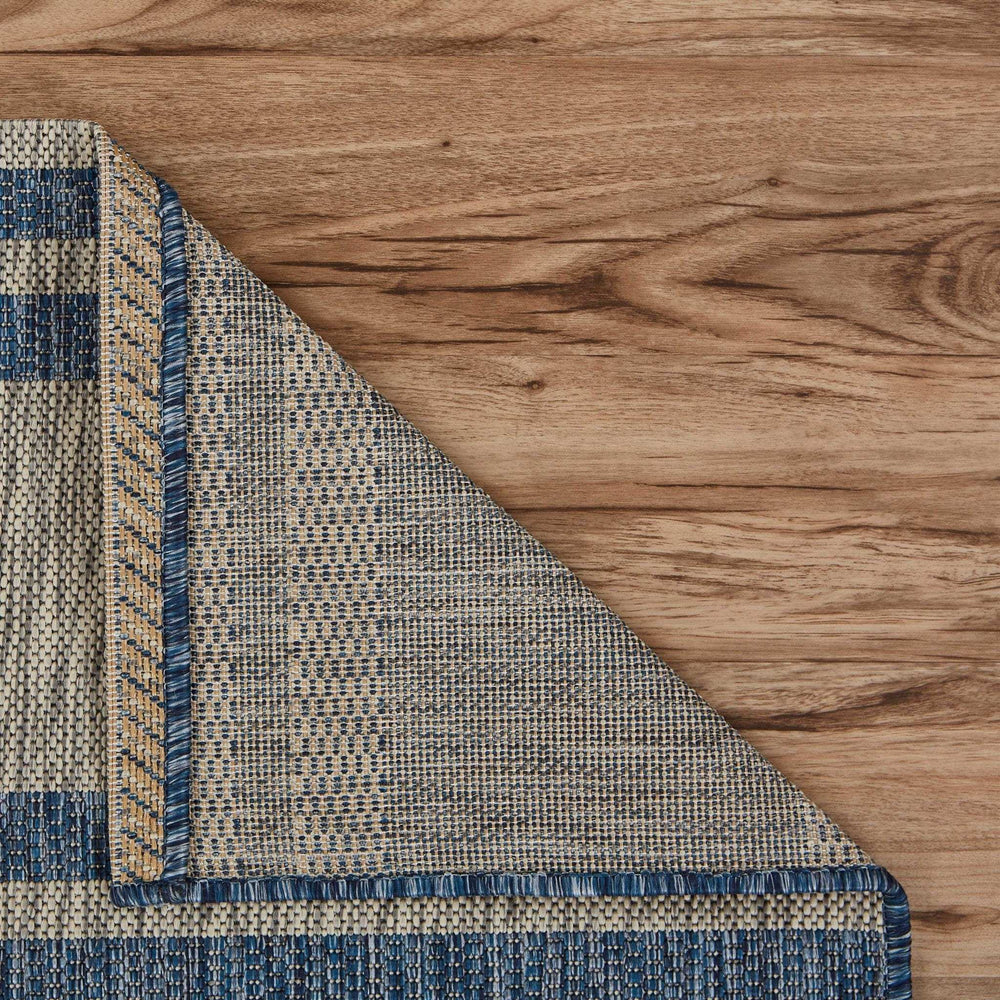 8' X 9' Blue And Gray Indoor Outdoor Area Rug - Homeroots - Flyclothing LLC