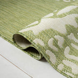 8' X 10' Green Floral Indoor Outdoor Area Rug - Homeroots - Flyclothing LLC