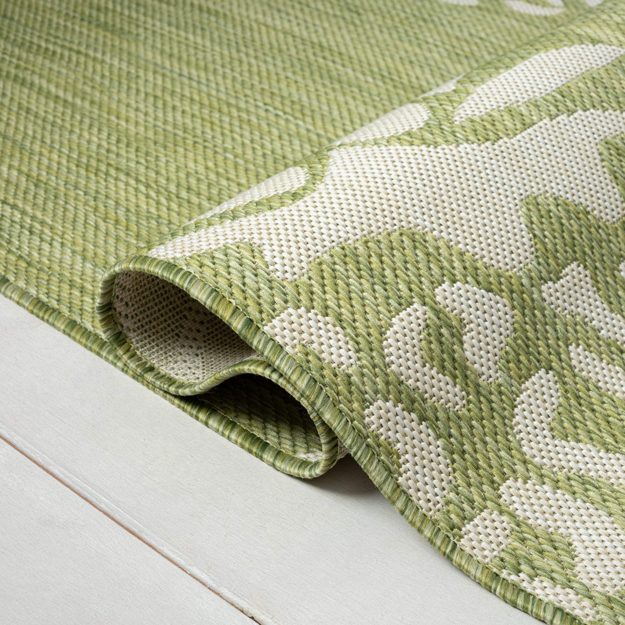 8' X 10' Green Floral Indoor Outdoor Area Rug - Homeroots - Flyclothing LLC
