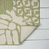 8' X 10' Green Floral Indoor Outdoor Area Rug - Homeroots - Flyclothing LLC