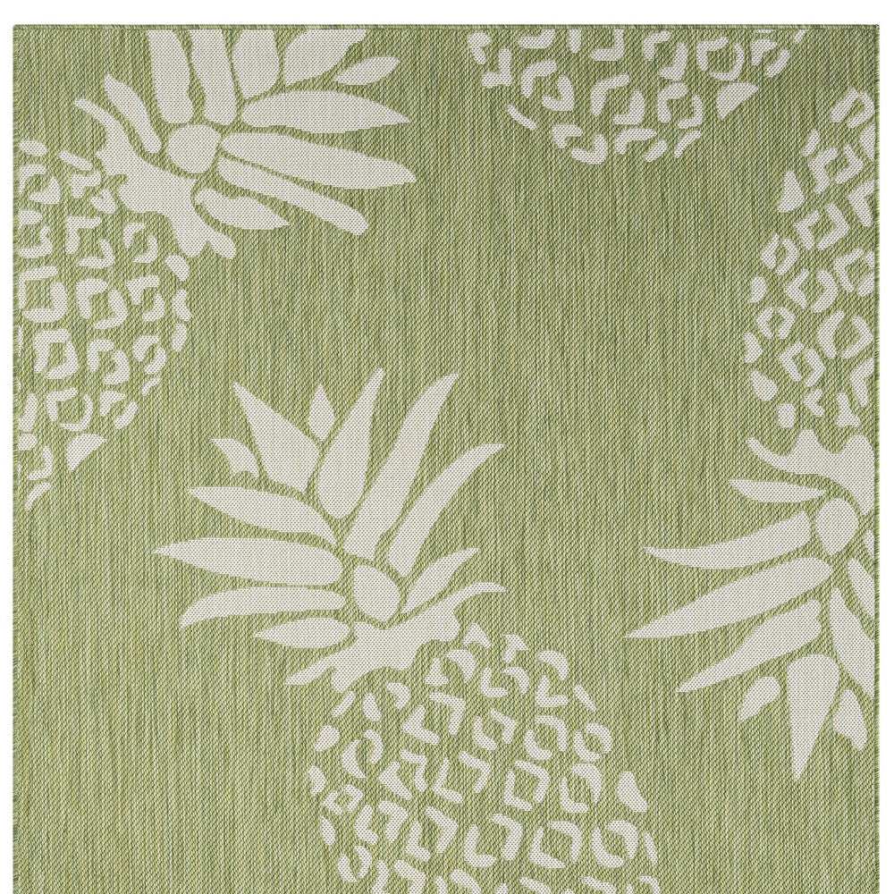8' X 10' Green Floral Indoor Outdoor Area Rug - Homeroots - Flyclothing LLC