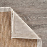 5' X 7' Beige Floral Indoor Outdoor Area Rug - Homeroots - Flyclothing LLC