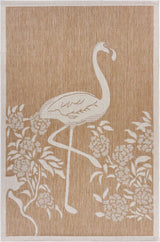 8' X 10' Beige Floral Indoor Outdoor Area Rug - Homeroots - Flyclothing LLC