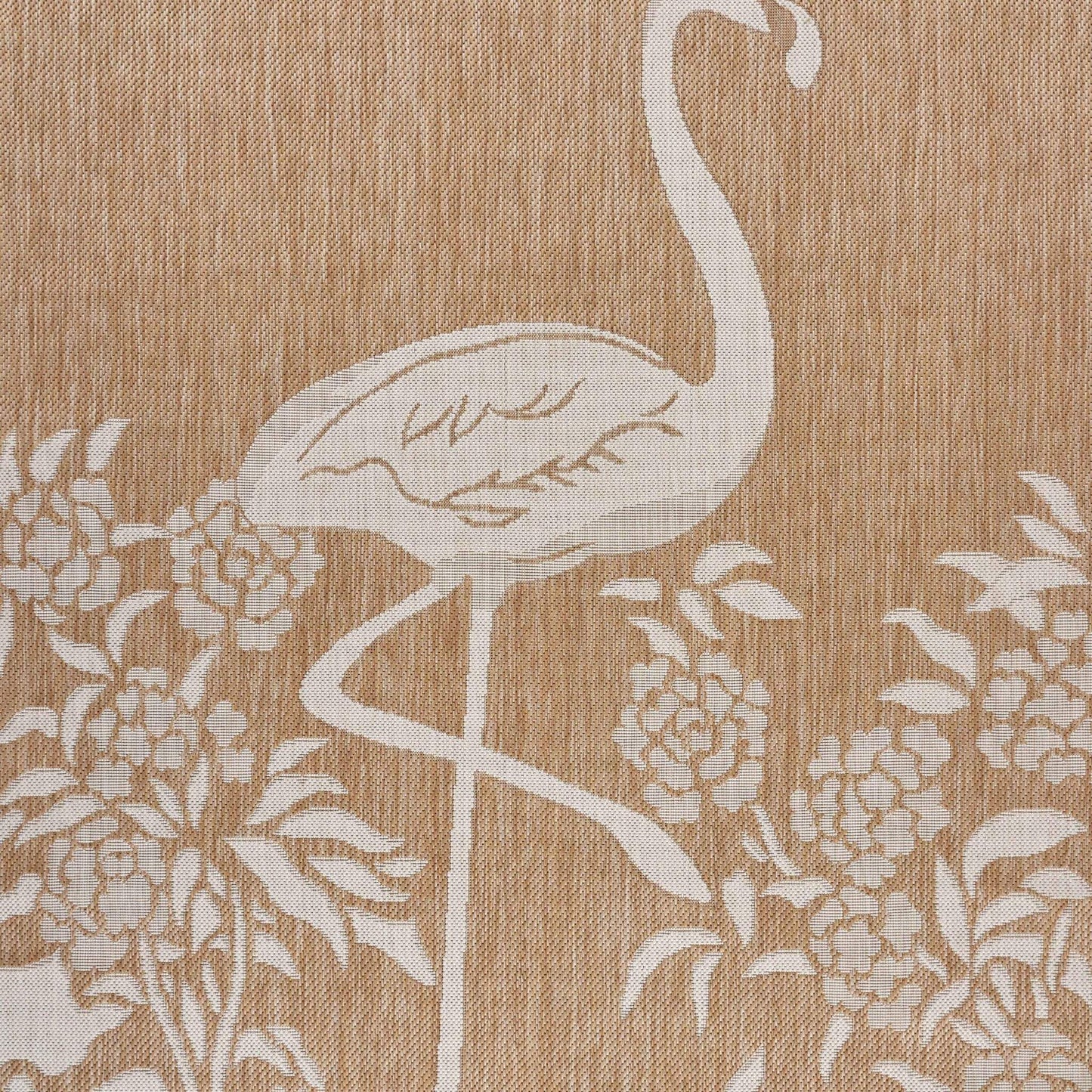 8' X 10' Beige Floral Indoor Outdoor Area Rug - Homeroots - Flyclothing LLC
