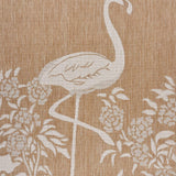 8' X 10' Beige Floral Indoor Outdoor Area Rug - Homeroots - Flyclothing LLC