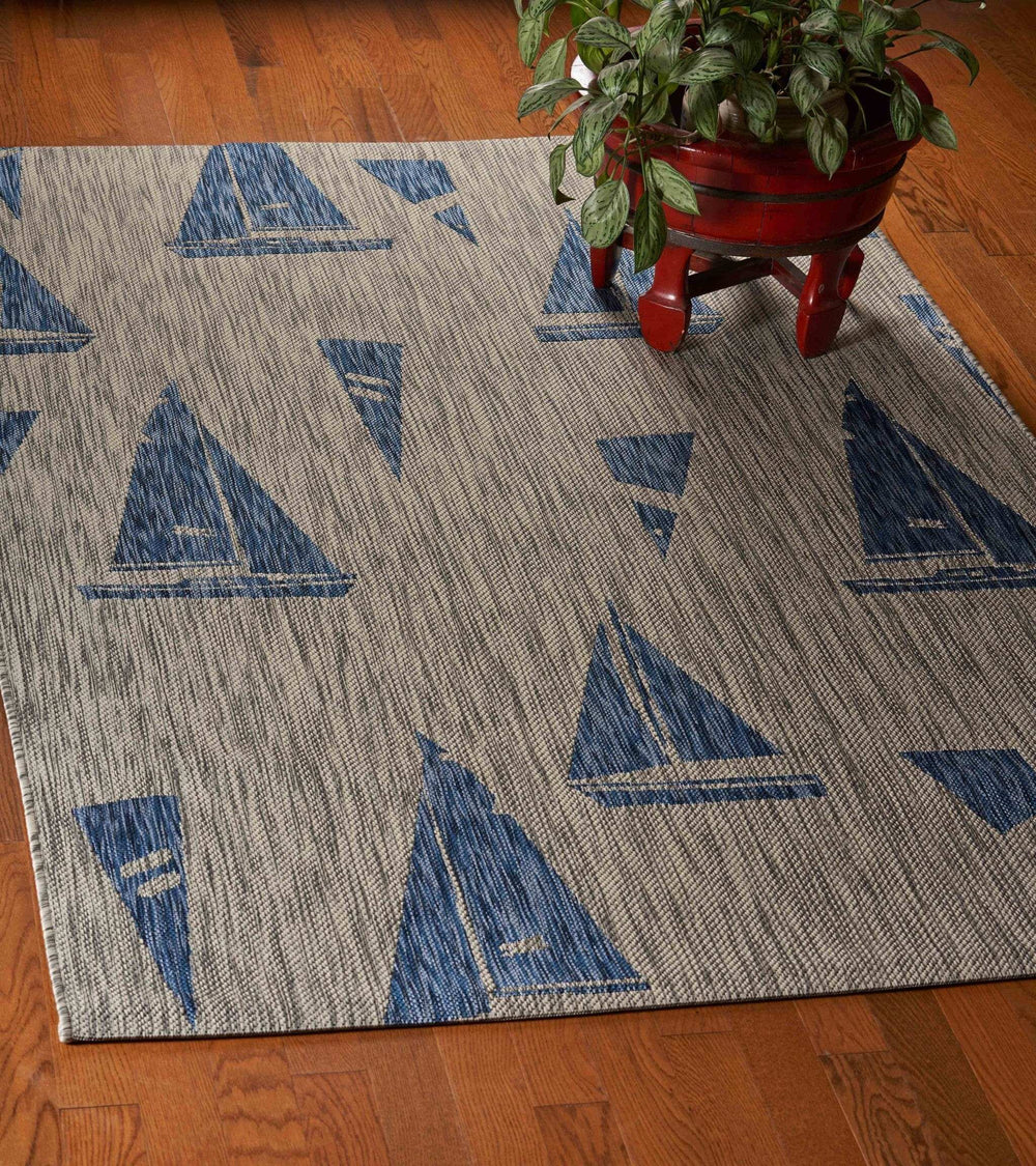 8' X 10' Gray Indoor Outdoor Area Rug - Homeroots - Flyclothing LLC