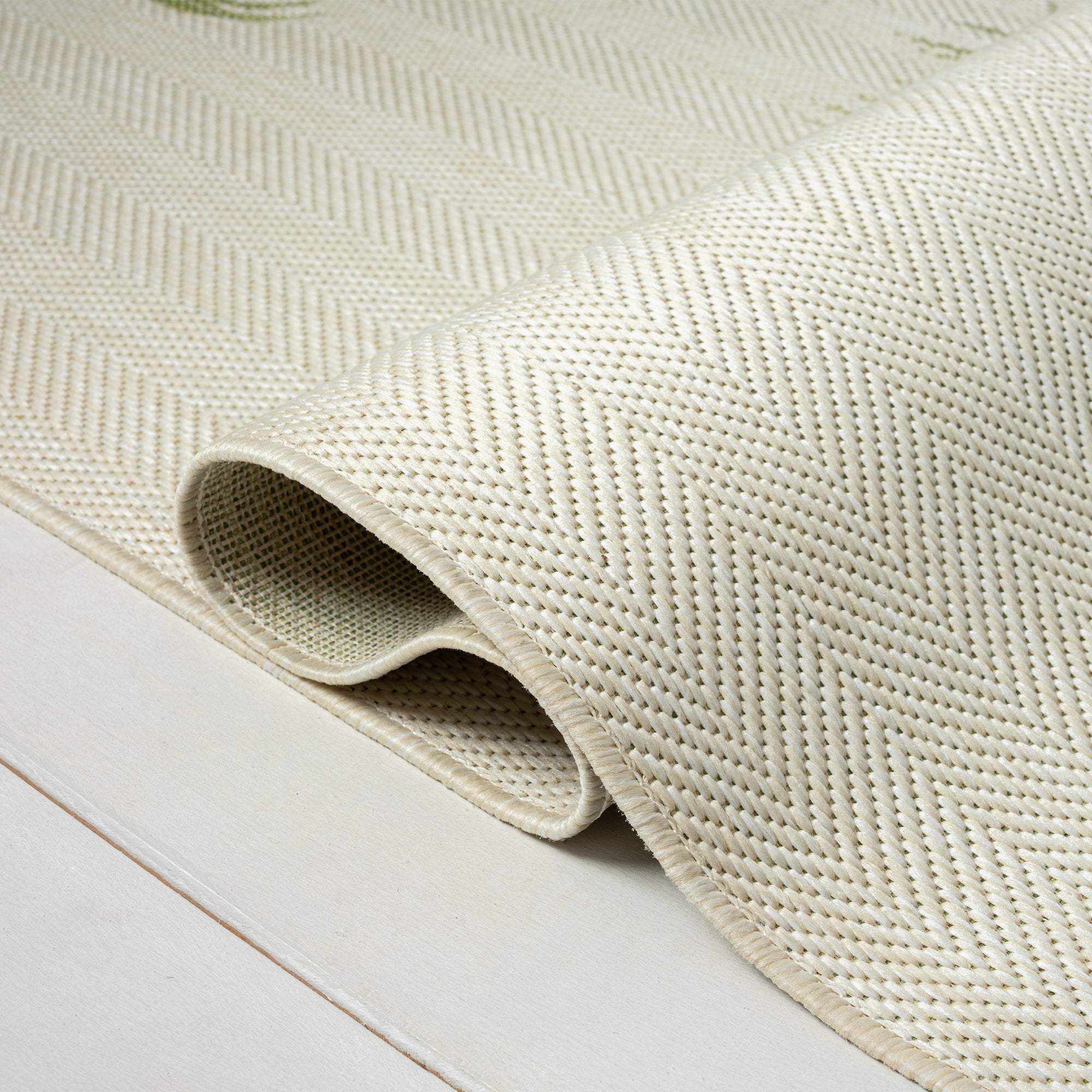 5' X 7' Beige Floral Indoor Outdoor Area Rug - Homeroots - Flyclothing LLC