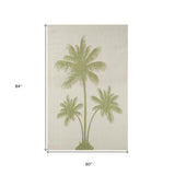 5' X 7' Beige Floral Indoor Outdoor Area Rug - Homeroots - Flyclothing LLC