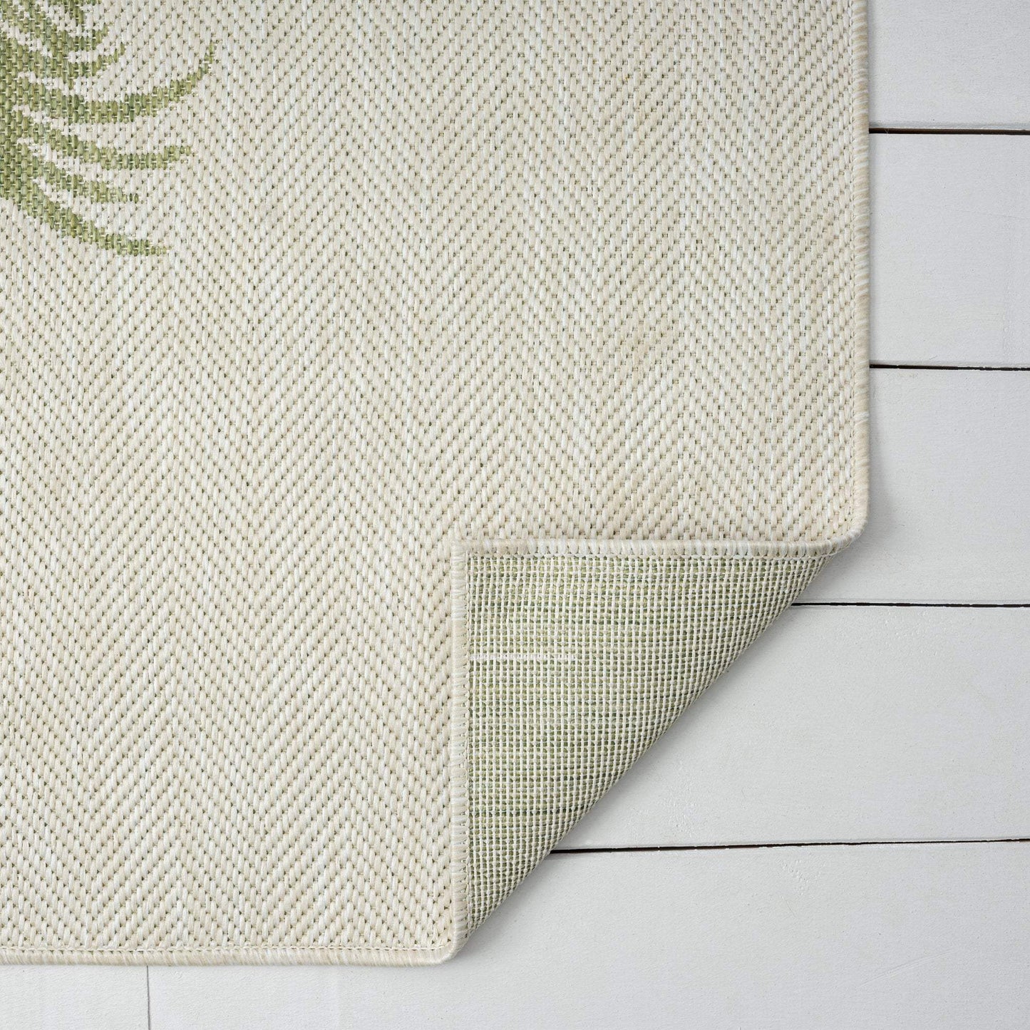 8' X 10' Beige Floral Indoor Outdoor Area Rug - Homeroots - Flyclothing LLC
