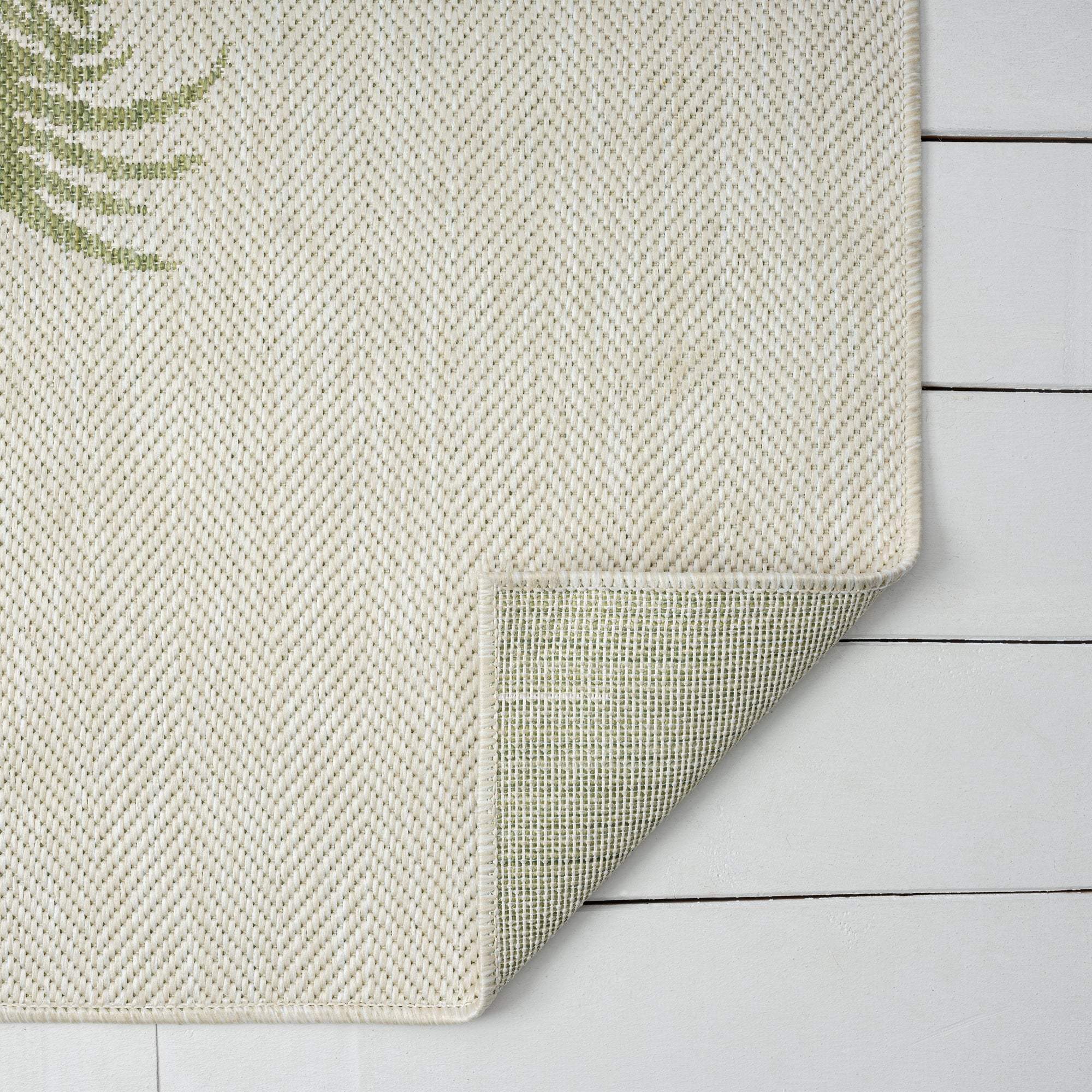 8' X 10' Beige Floral Indoor Outdoor Area Rug - Homeroots - Flyclothing LLC
