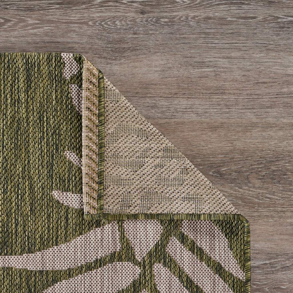 2' X 3' Green Floral Indoor Outdoor Area Rug - Homeroots - Flyclothing LLC