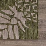 2' X 3' Green Floral Indoor Outdoor Area Rug - Homeroots - Flyclothing LLC