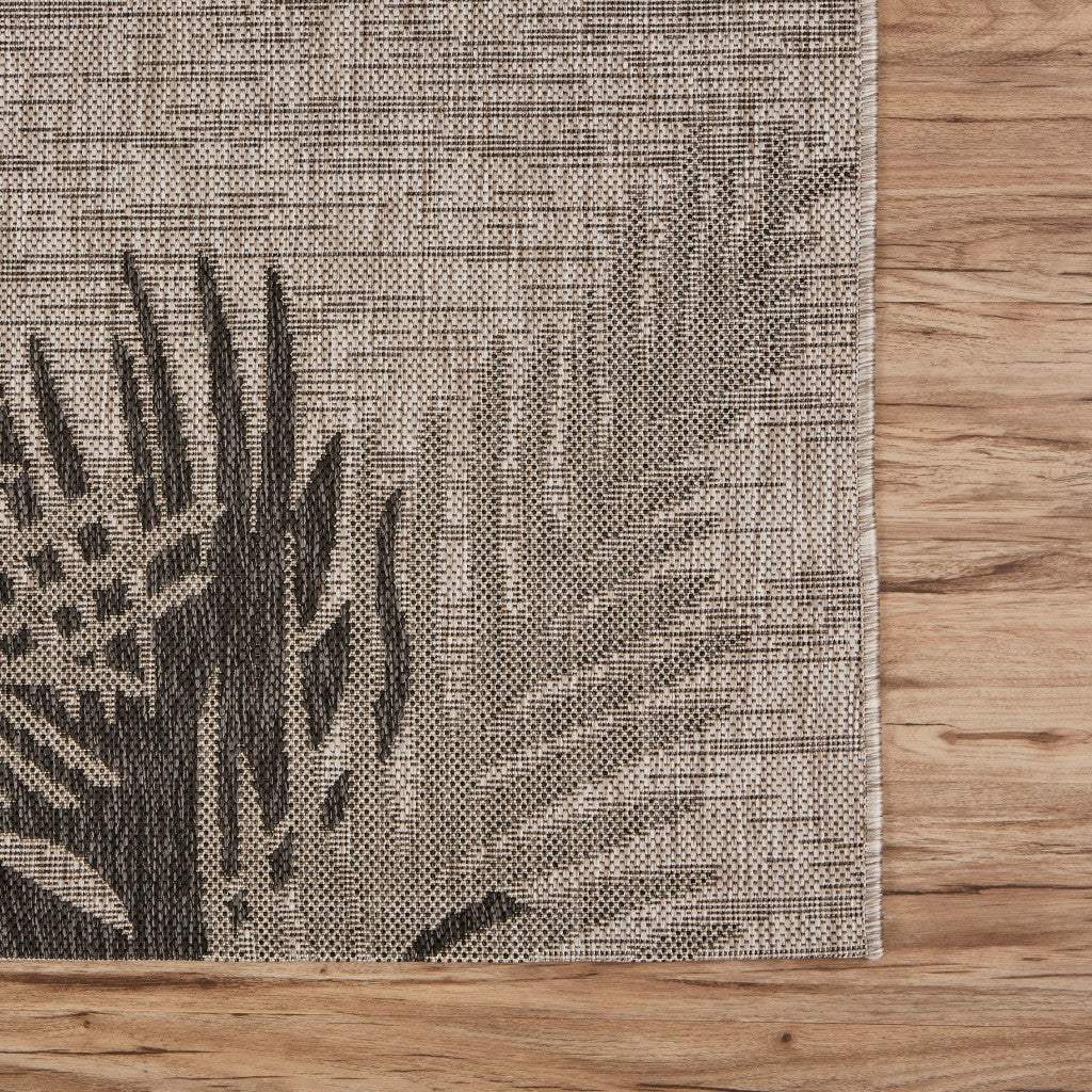 2' X 3' Beige Floral Indoor Outdoor Area Rug - Homeroots - Flyclothing LLC
