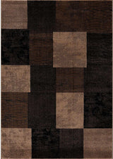 10' Brown Checkered Power Loom Runner Rug - Homeroots - Flyclothing LLC