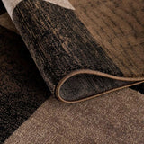 2' X 15' Brown Geometric Blocks Runner Rug - Homeroots - Flyclothing LLC