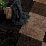 4' X 6' Brown Checkered Power Loom Area Rug - Homeroots - Flyclothing LLC