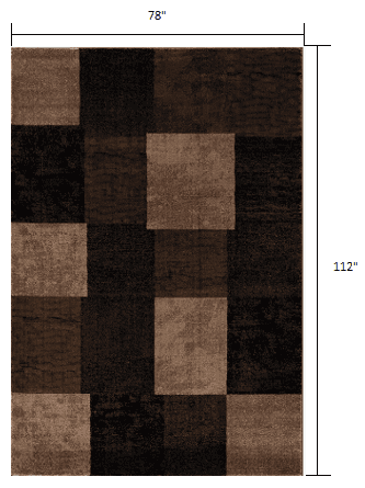 6' X 9' Brown Checkered Dhurrie Area Rug - Homeroots - Flyclothing LLC