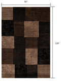 8' X 10' Brown Checkered Dhurrie Area Rug - Homeroots