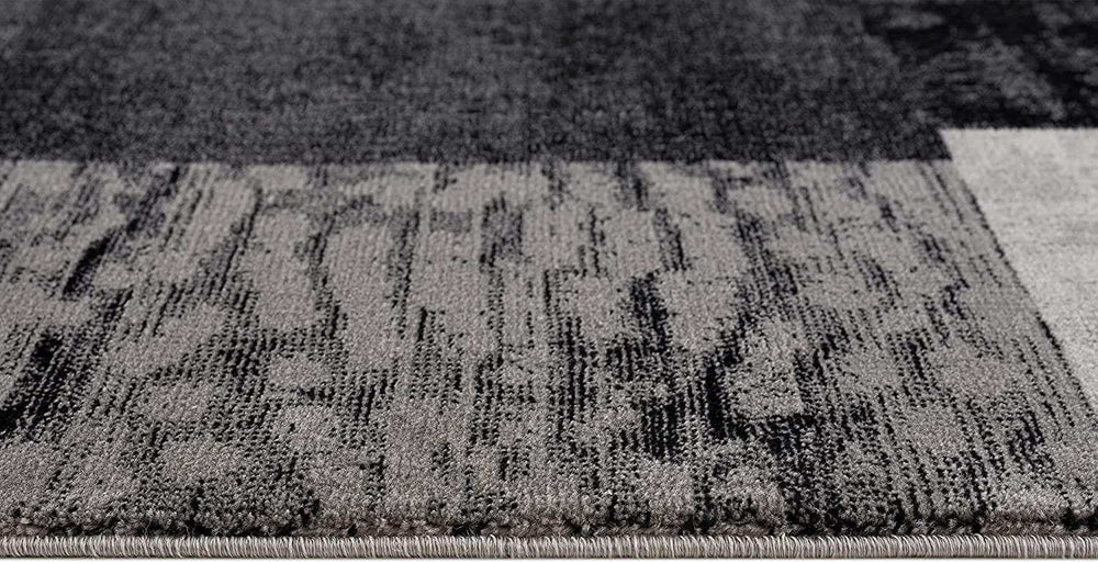 13' Runner Grey Checkered Power Loom Runner Rug - Homeroots - Flyclothing LLC