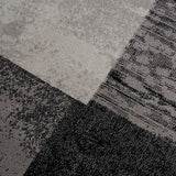 2' X 6' Gray Geometric Blocks Area Rug - Homeroots