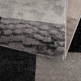 8' Grey Checkered Power Loom Runner Rug - Homeroots - Flyclothing LLC