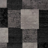 3' X 5' Gray Checkered Power Loom Area Rug - Homeroots