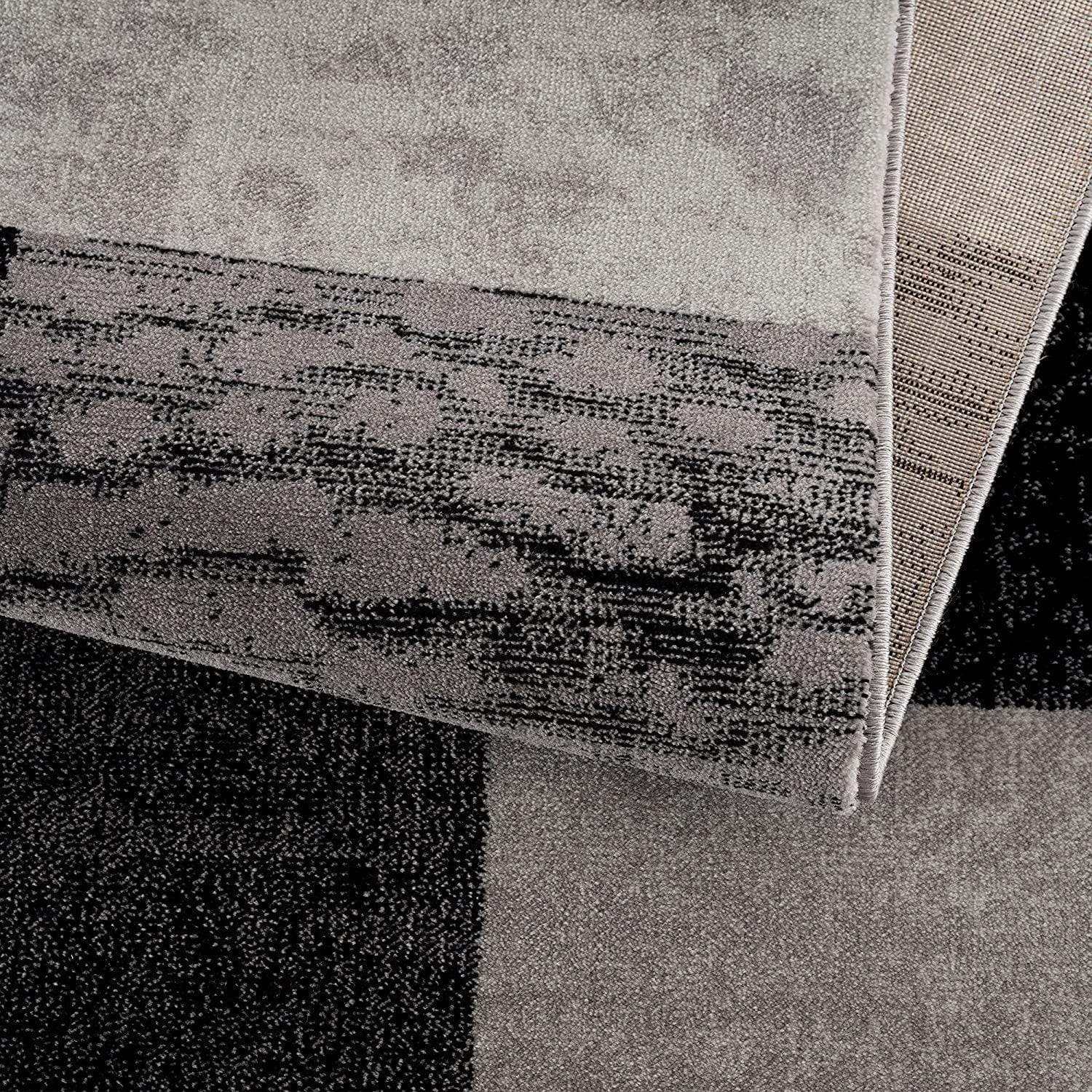 4' X 6' Gray Checkered Power Loom Area Rug - Homeroots - Flyclothing LLC