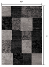 5' X 7' Gray Checkered Dhurrie Area Rug - Homeroots - Flyclothing LLC