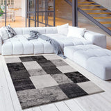6' X 9' Gray Checkered Dhurrie Area Rug - Homeroots - Flyclothing LLC