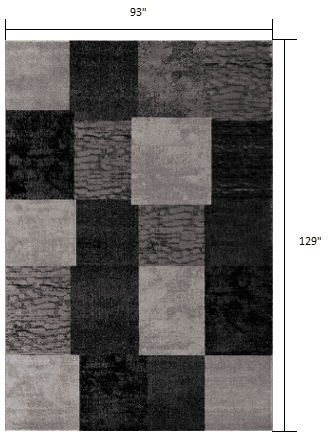 8' X 10' Gray Checkered Dhurrie Area Rug - Homeroots - Flyclothing LLC