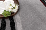 20' Gray Abstract Dhurrie Runner Rug - Homeroots