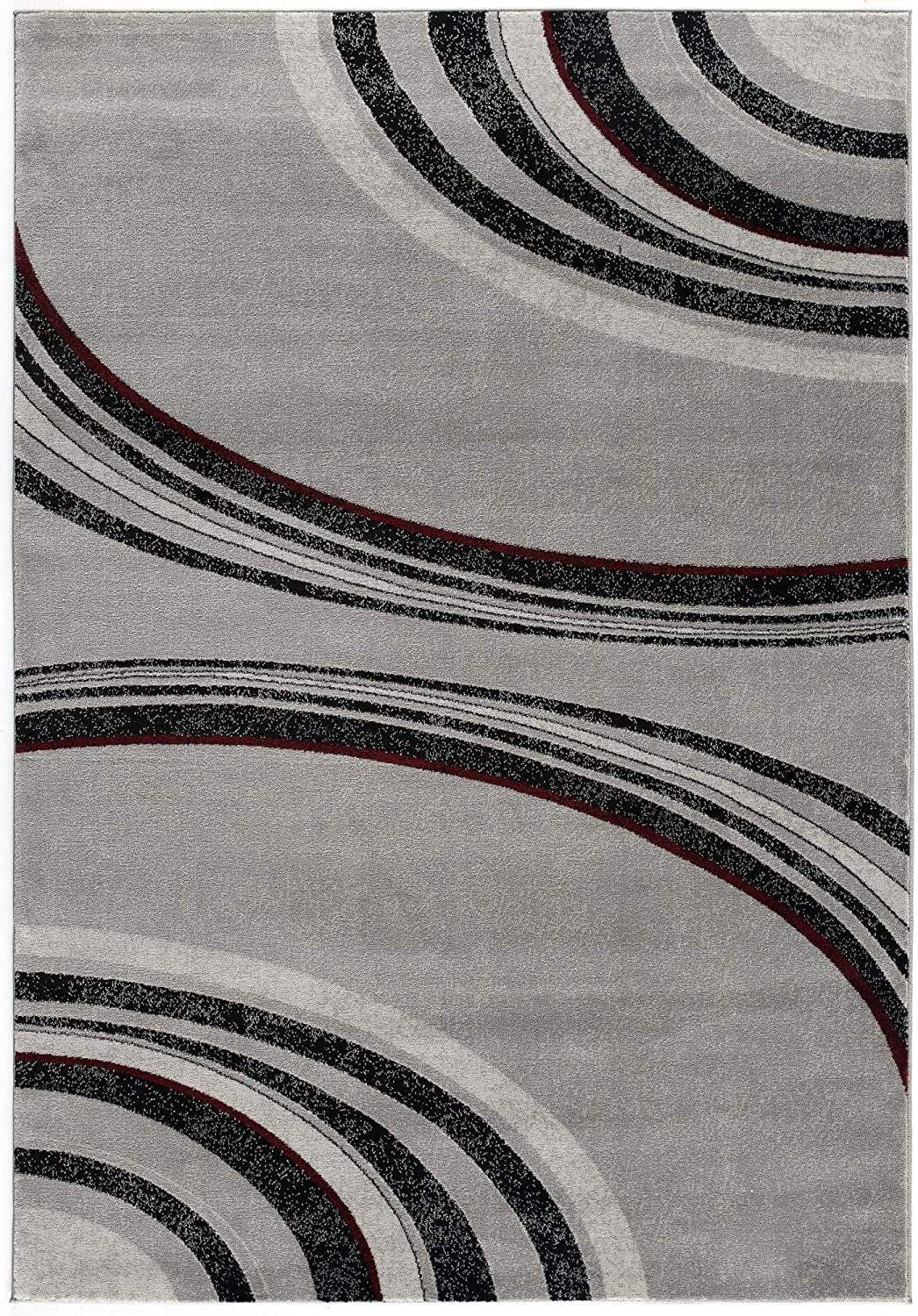 4' X 6' Gray Abstract Power Loom Area Rug - Homeroots - Flyclothing LLC