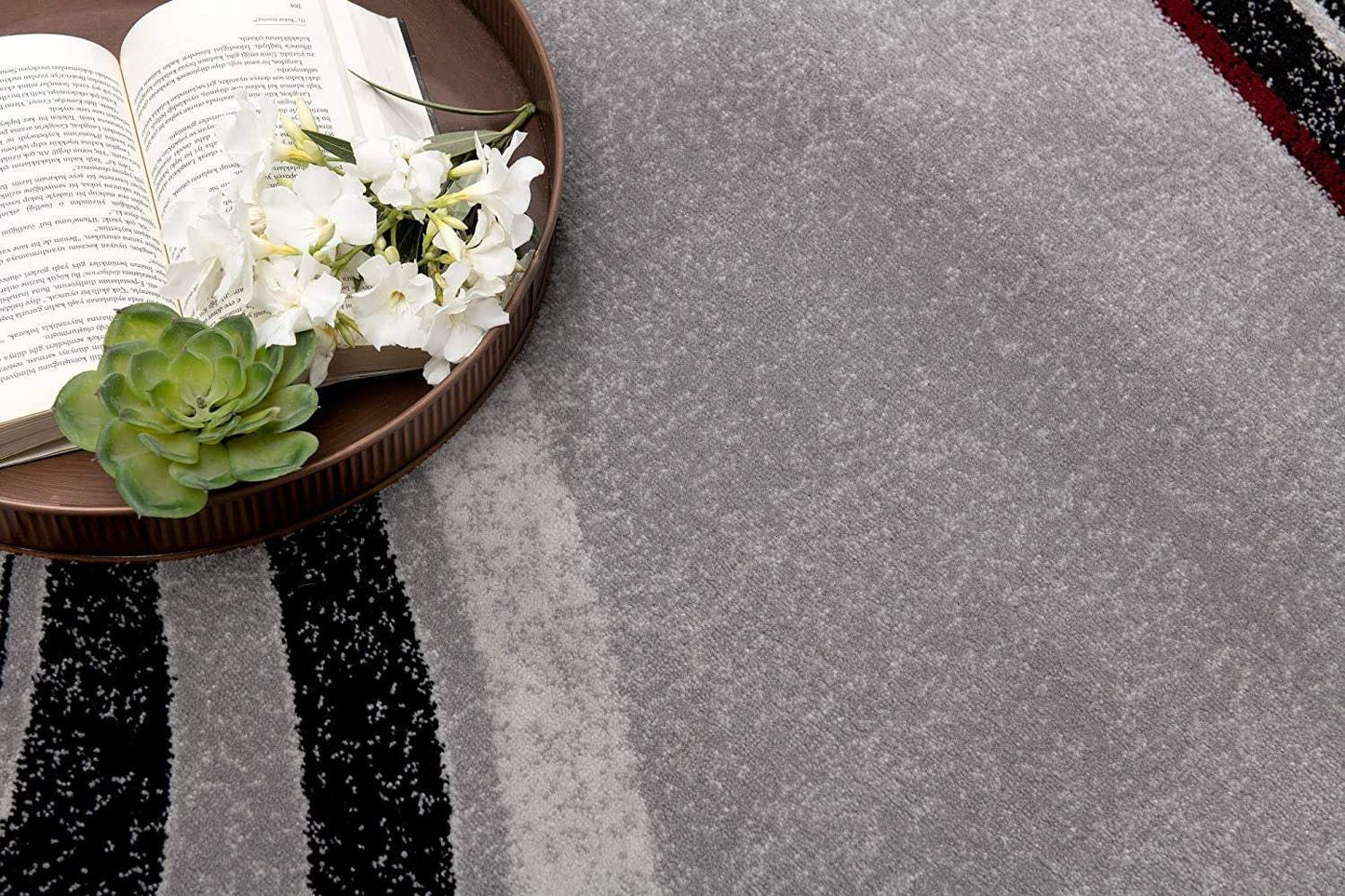 4' X 6' Gray Abstract Power Loom Area Rug - Homeroots - Flyclothing LLC